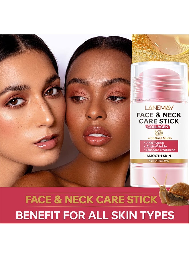 LANEMAY Collagen Neck and Face Care Stick - Contains Snail Mucus - Facial and Neck Care Cream 40g - Image 2